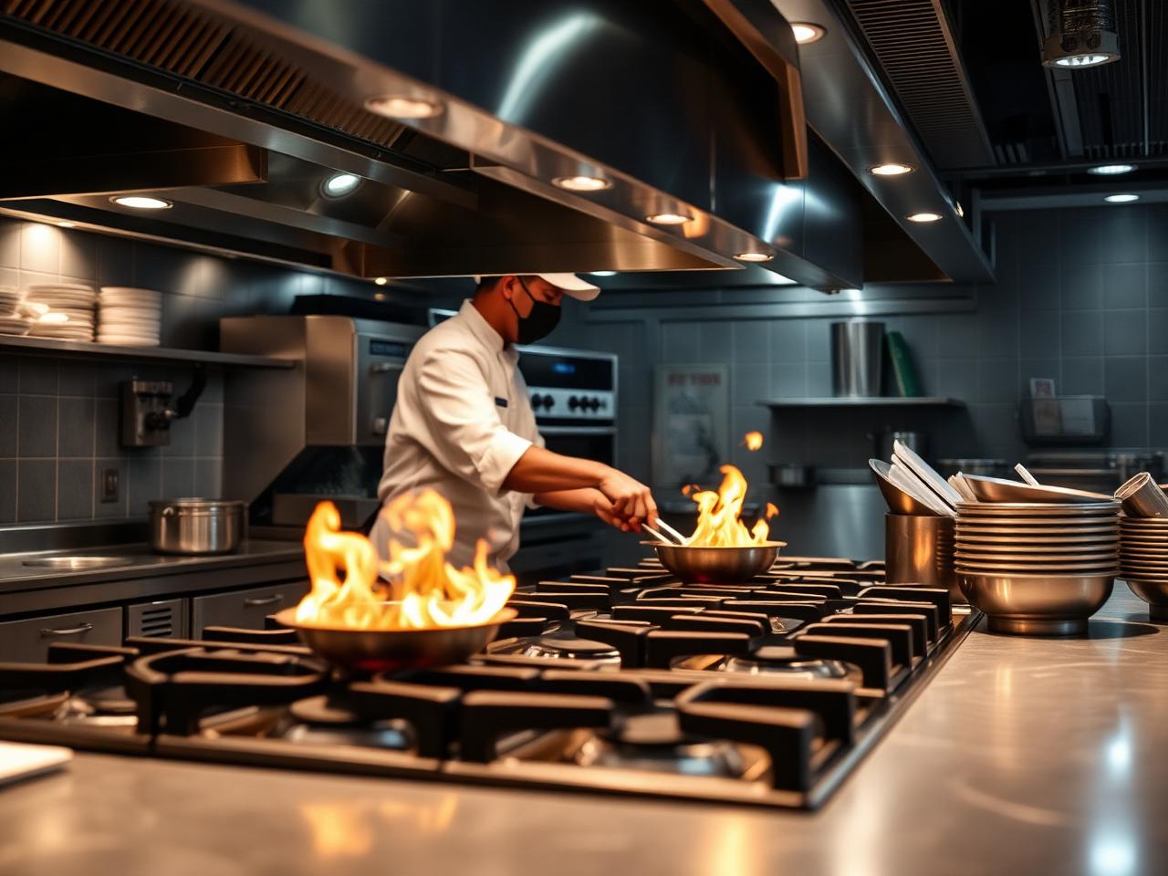 Commercial kitchen powered by LPG in Lagos